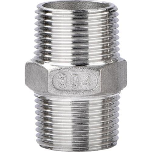 Male*Male Hex Nipple M/M Stainless Steel SS304 Threaded Pipe Fittings Moonshine Still