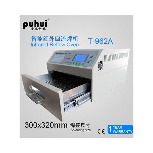 PUHUI EU/US T-962A 1500W Infrared IC Heater T962A Desktop Reflow Oven BGA SMD SMT Rework Station T 962A Reflow Wave Oven