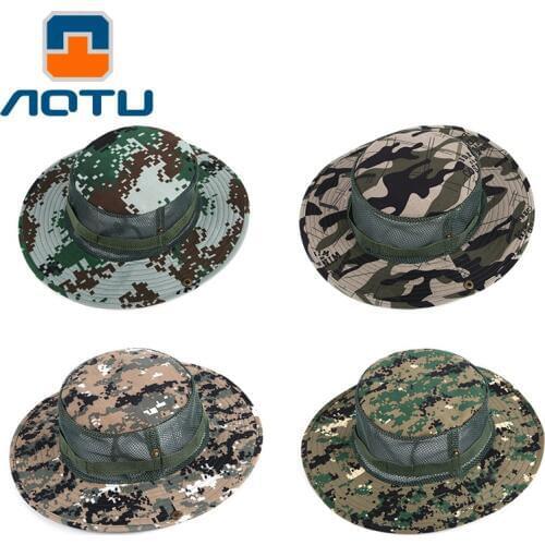 NEW 2020 Outdoor Mens and womens camouflage fisherman hat spring and summer Tourism breathable fishing net cap hat