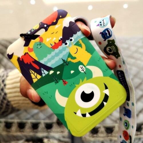 Korean Style One-eyed Monster Card Holder, Bank Card, Student Card, ID Card, Bus Card, Painted Card Sheath, Id Card Shell