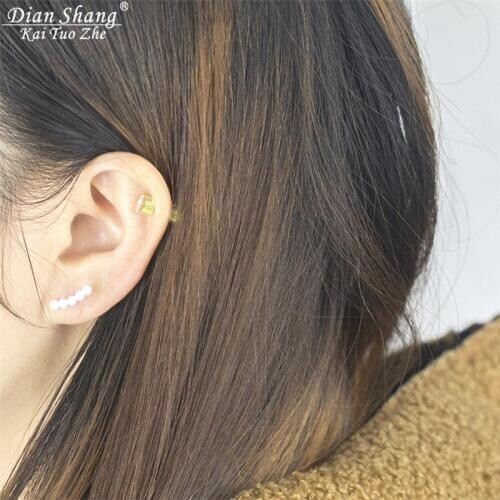 Wholesale 10pairs 2017 New Earrings Fashion Jewelry Bubbles Circles Stud Earrings For Women Stainless Steel Gold Color Bijoux