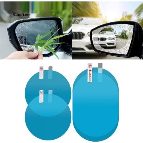 2PCS Car Rain Film Rear view Mirror Protective Film Anti Fog Membrane Anti-glare Waterproof Rainproof Car Mirror Window Clear