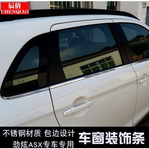 For Mitsubishi ASX 2013-2019 High-quality Car styling stainless steel Strips Car Window Trim Decoration Accessories Car-styling