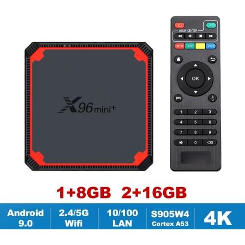 Smart Set top box X96 Mini Plus TV Box Android 9.0 Amlogic S905W4 Quad Core A53 Dual Wifi H.265 4K 30fps Support Youtube X96Mini