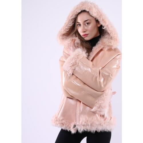 Both-Sided Hooded Fur Coat