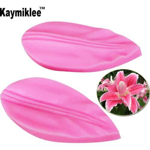 M519 Silicone Petal Lily Veiner Mold Silicone Fondant Mold Cute Cupcake Mold Gumpaste Sugarcraft Paste Baking Mould Bakeware