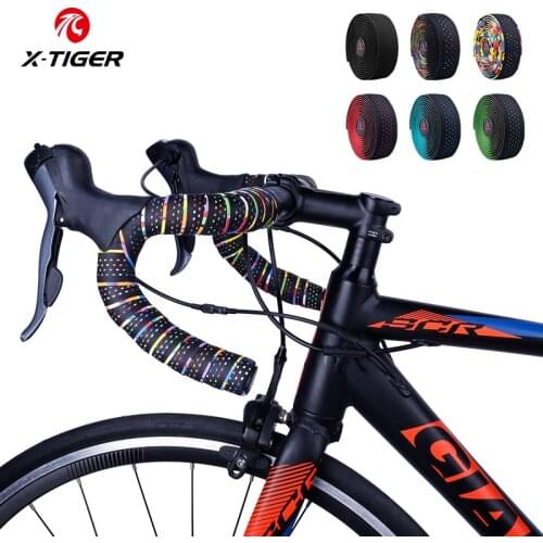 X-TIGER Bicycle Handlebar Tape Silicone Sponge Cycling Anti-slip Handle Belt EVA Shock Absorption Mountain Road Bike Grip Tape