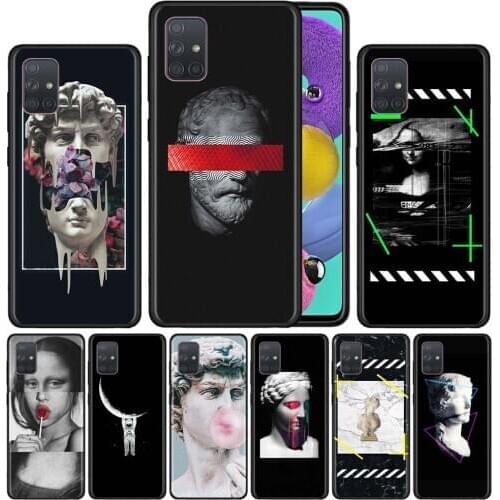 Aesthetic Statue Mona Lisa David Case for Samsung Galaxy A51 A71 5G A01 A21 A31 A41 A91 A10 A10S A20 A30 A50 A40 A70 Cover