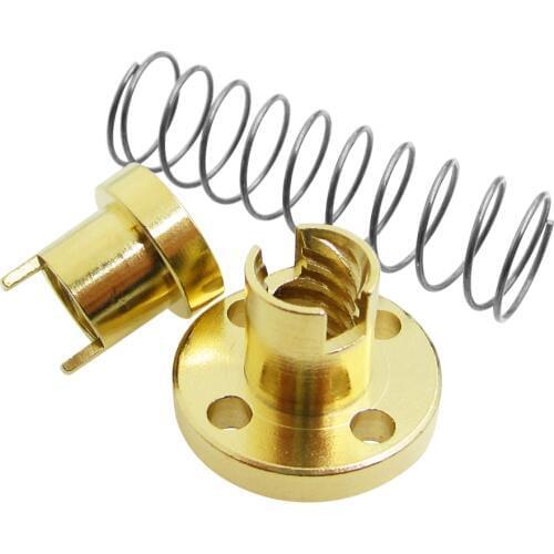 T8 Anti Backlash Spring Loaded Nut Elimination Gap Nut for 8mm Acme Threaded Rod Lead Screws DIY CNC 3D Printer Parts