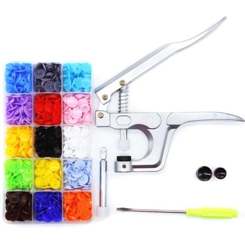 U Shape Fastener Snap Pliers KAM Button T5 Plastic Resin Snap Button Press Stud Cloth Buttons Pliers Press Machine Sewing Tool