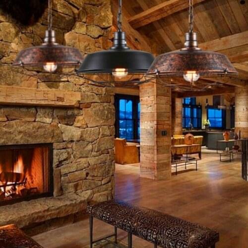 Loft Style Vintage Pendant Lamp Light Industrial Retro Iron Hanging Ceiling Lamp