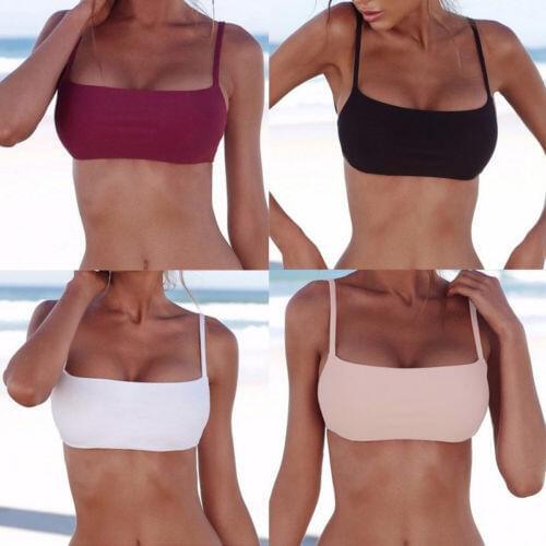 Summer New Bikini Top Women Bandage Push-Up Brazilian Swimsuit Tops Bandeau Swimwear Beachwear Bathing Suit