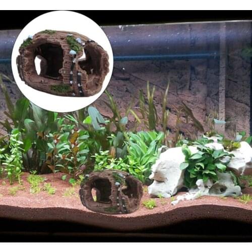 Resin Aquarium Ornaments Decorations Artificial Barrel Cave Landscaping For Fish Tank Aquarium Decoration Background Hot selling