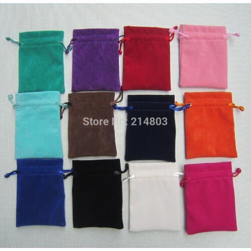 300pcs/lot) size 8x10cm high quality velvet gift drawstring bag with logo custom
