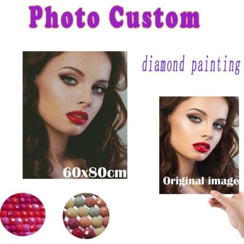 Diamond Painting Photos Custom DIY Diamond Embroidery Cross Stitch Pictures Rhinestones Mosaic Full Square Round Art Home Decor