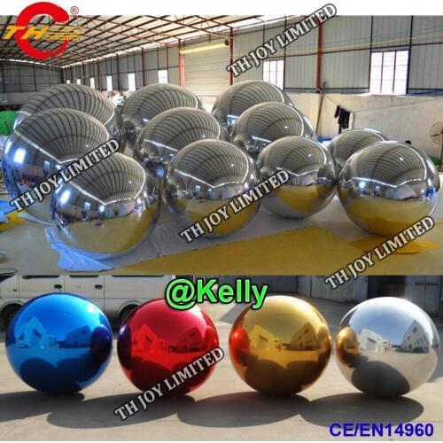 Free shipping 5pcs balls + 1pc pump reflective inflatable mirror ball for sale, indoor outdoor advertising inflatable balls