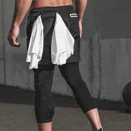 Mens Compression Pants Male Tights Leggings For Running Gym Sport Fitness Quick Dry Fit Joggings Workout White Black Trousers