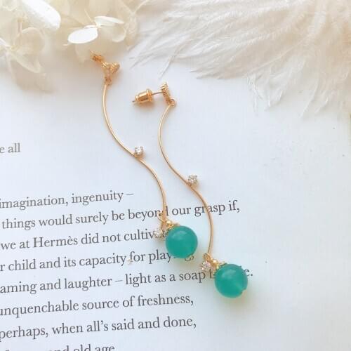 CCijiNG Heart-shaped Wavy Crystal Pendant With Sweet Temperament Suitable For Attending A Party Especially Niche EH2205