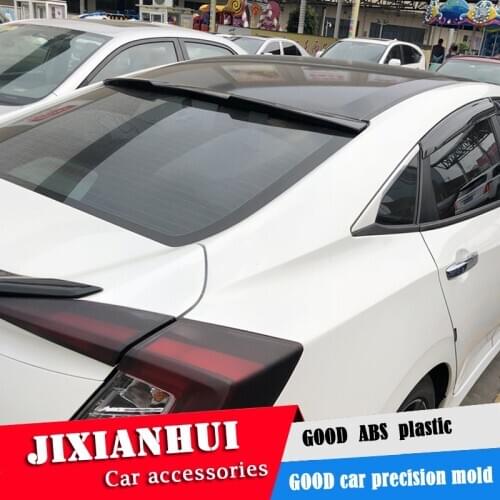 For Civic ROOF Spoiler 2016-2018 Honda Civic ACK ROOF Spoiler ABS plastic Material Car Rear Wing Color Rear Spoiler