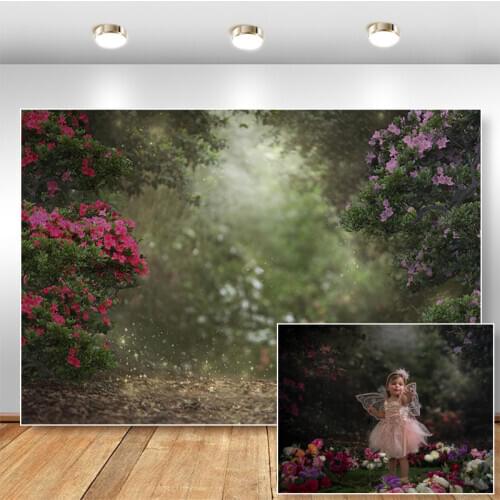 Newborn Baby Floral Photography Backdrops Spring Garden Flower Photographic Studio Photo Background Birthday Decorations Prop