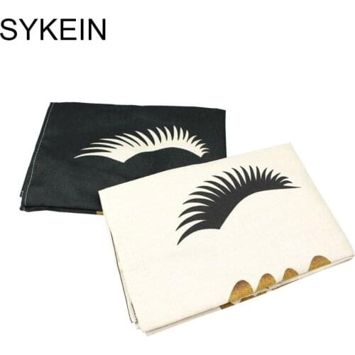 Fashion Bronzing Eyelash Pattern Grafted false eyelash Apron Women Adult Home Cooking Baking Cleaning Aprons Bibs Kitchen Tools