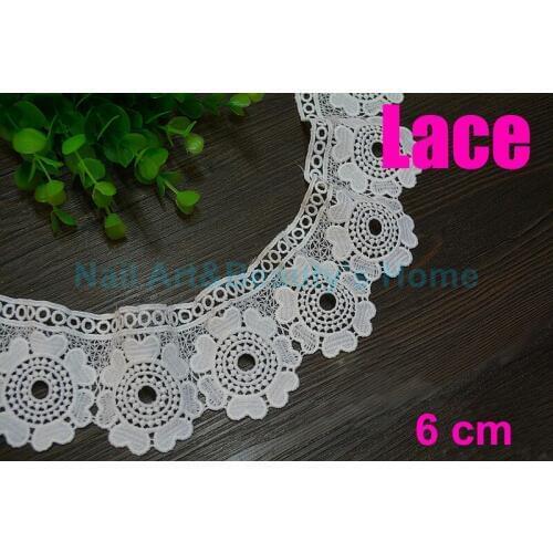 6cm width embroid sewing ribbon guipure lace trim or fabric warp knitting DIY Garment Accessories free shipping#2630