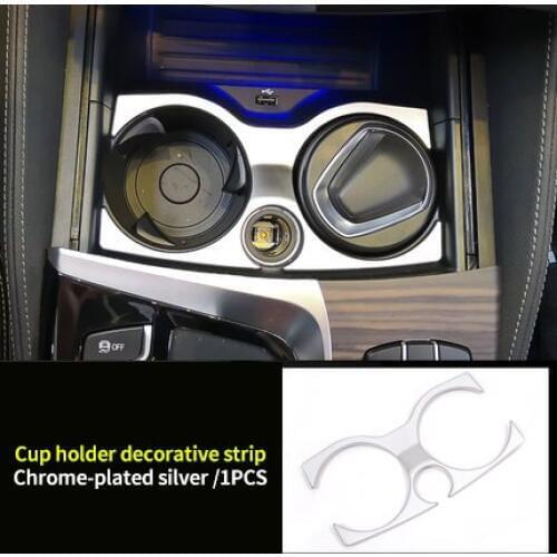 For BMW 6 series GT 2018-2019 ABS chrome cup holder decorative strip 1pc