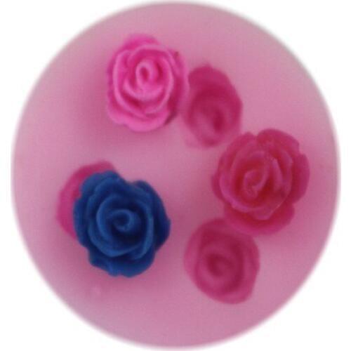 Round Silicone 3 Even Small Flower Baking Fondant Cake Mold Chocolate Cookies Pastry Soap Pudding Mould DIY Tools Gift