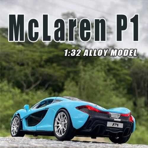 Diecast 1:32 Miniature Scale Alloy Car Model McLaren P1 Supercar Metal Vechicle for Children Boys Collection Gifts Christmas Toy