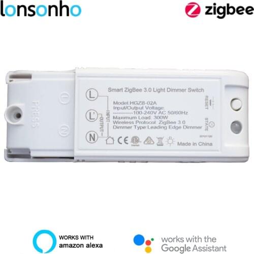 Lonsonho Zigbee 3.0 Smart Dimmer Switch Tuya Smartlife Wireless Remote Control Works With Alexa Google Home Assistant
