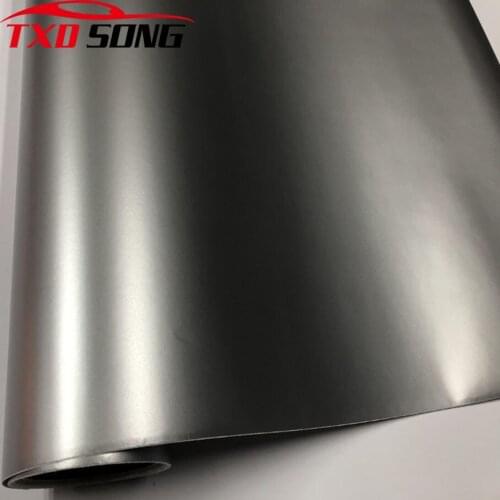Premium matte silver matt Vinyl Metal Car Wrap Film DIY Styling Adhesive Car Motorbike Sticker Decal 10/20/30/40/50X152CM