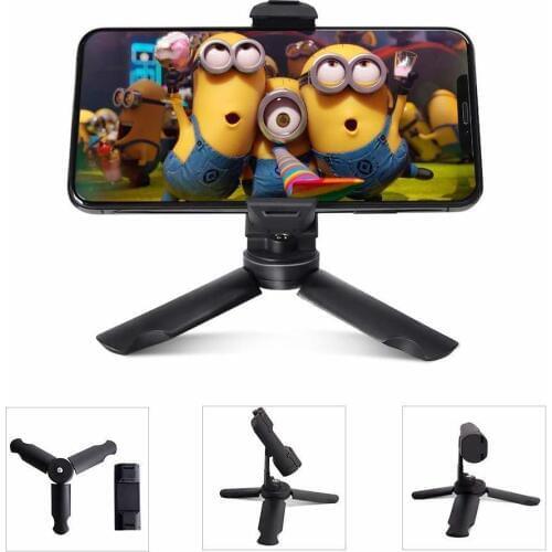Mini Tripod Smartphone Sports Camera Stand For iPhone 11Pro Xiaomi Phone Tripod 360 Rotating Phone Vertical Stand Compact Tripod