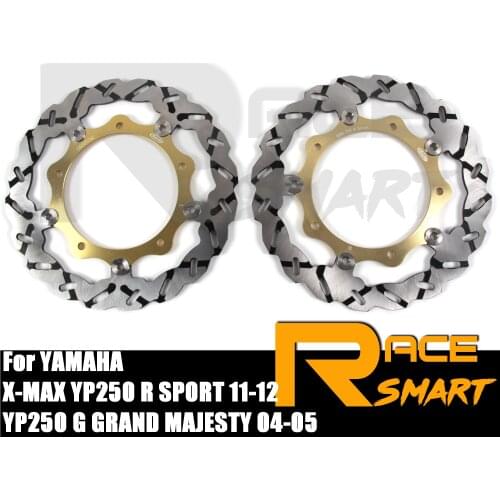 Motorcycle CNC Front Brake Discs Rotors For YAMAHA X-MAX YP250 R Sport 2011-2012 Brake Disk X-MAX YP 125R 2006-2013 2007 2008