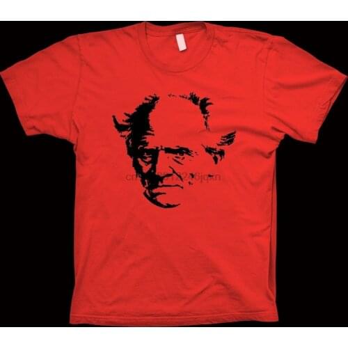 Arthur Schopenhauer T-Shirt Novelist Author Writer Poetry Book Philosophy Men 2019 New Sleeve Cotton Print Plain T Shirts