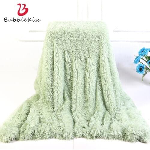 Bubble Kiss Nordic Style Plush Blanket Double-Sided Velvet Blankets For Beds Thicken Throw Blanket Solid Color Sofa Nap Blankets