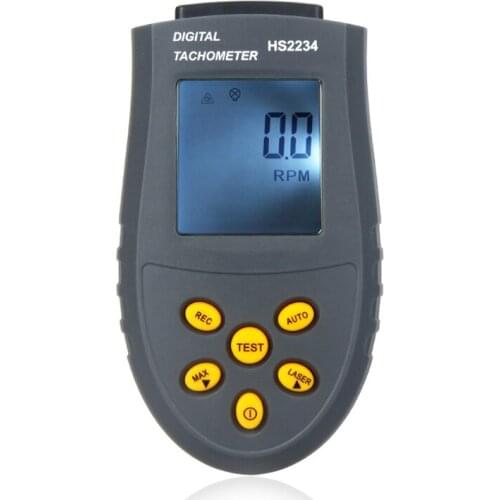 Portable Engine Car Motor Speed Gauge Non-contact Tachomete Digital Laser Tachometer LCD RPM HS2234 Speed Measuring Instrument