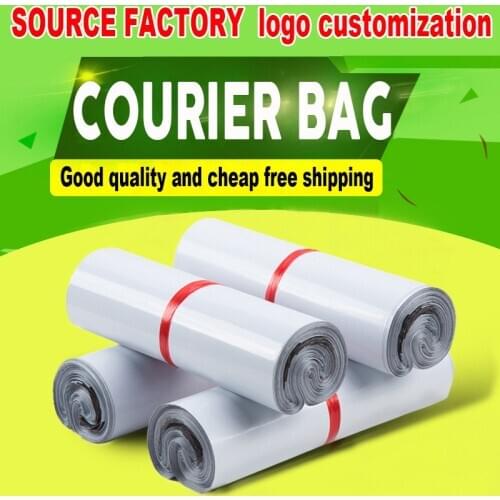 Manufacturers custom white courier bags packaging bags thickened logistics waterproof custom logo 100pcs