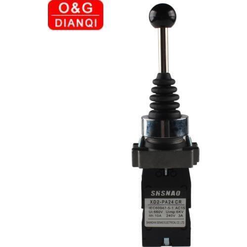 Industrial Joystick Controller 22mm Joystick Switch 4Position Momentary Cross Rocker Controller 4NO Spring Return Wobble Switch