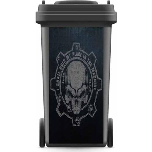 DIY Rubbish Bin Sticker Abstract Skull Halloween Wall Mural Wall Print Decal Garden Removable Peel and Stick Kitchen Accessories