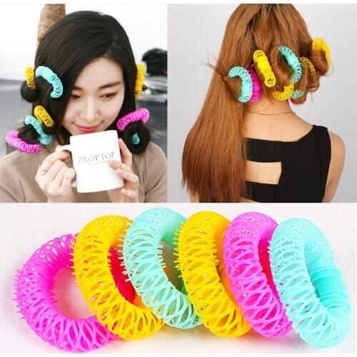6/8/10/16pcs Magic Hair Curlers Roller Curler Magic Hair Curler Spiral Curls Roller Donuts Curl Hair Styling Tool Hair Accessor