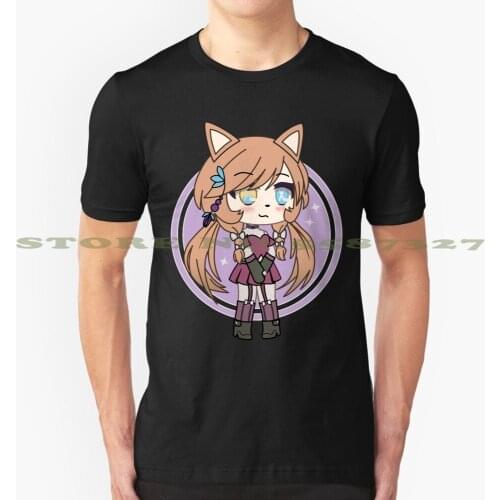 Cute Gacha Girl Foxy Chan Black White Tshirt For Men Women Gacha Gacha Life Gacha Oc Cute Chibi Girl Manga Gacha Edit Cute Art