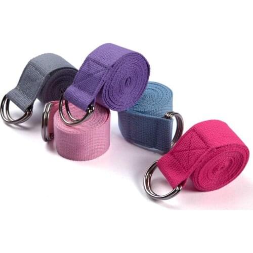Women Yoga Stretch Strap Multi-Colors D-Ring Belt Fitness Exercise Gym Rope Figure Waist Leg Resistance Fitness Bands Yoga Belt