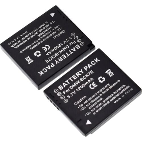 2x BATTERY FOR Panasonic DMW-BCK7, DMW-BCK7E, DMW-BCK7PP, NCA-YN101F, VW-BCK7 DMC-FT30 /FT40 DMC-FS45 DMC-FX90