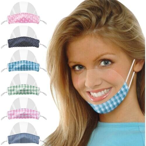 6pcs Mini Shield Face Visor Mask Adult Washable Reusable Comfortable Mask Transparent Visual Mask Face Protect Screen J60