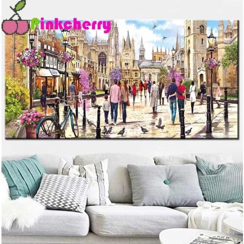 Diamond Painting Tower Of Paris Street Full Drill DIY Diamond Art Embroidery Cross stitch city building Mosaic large Decor k607