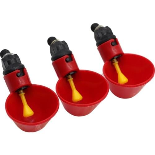 30 pcs/lot Automatic Quail Drinker Chicken Waterer Bowl Straight pipe With Yellow Nipple Farm poultry drinking water system