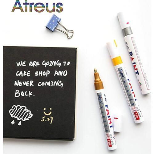 Car Styling Car Tyre Tread CD Metal Graffiti Marker Pen for BMW E46 E60 Ford focus 2 Kuga Mazda 3 cx-5 Volkswagen Polo Golf 4 6