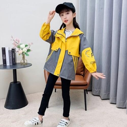 Childrens Clothing Girls Jacket Spring and Autumn Windbreaker Foreign Style Windbreaker Kids Jackets for Girls Winter Jacket