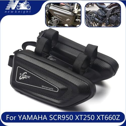 For YAMAHA SCR950 XT250 XT660Z XT660R Motorcycle Universal Modified Waterproof Tool Side Package Hard Case Triangle Bag Kit