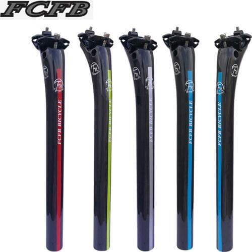 Sale FCFB FW UD carbon seatpost mountain bike road bike seat post green/blue/sliver/red 27.2*30.8/31.6*350mm FW-SE-03-2
